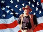 John Wayne with Flag